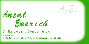 antal emerich business card